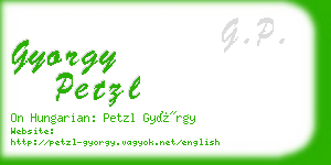 gyorgy petzl business card